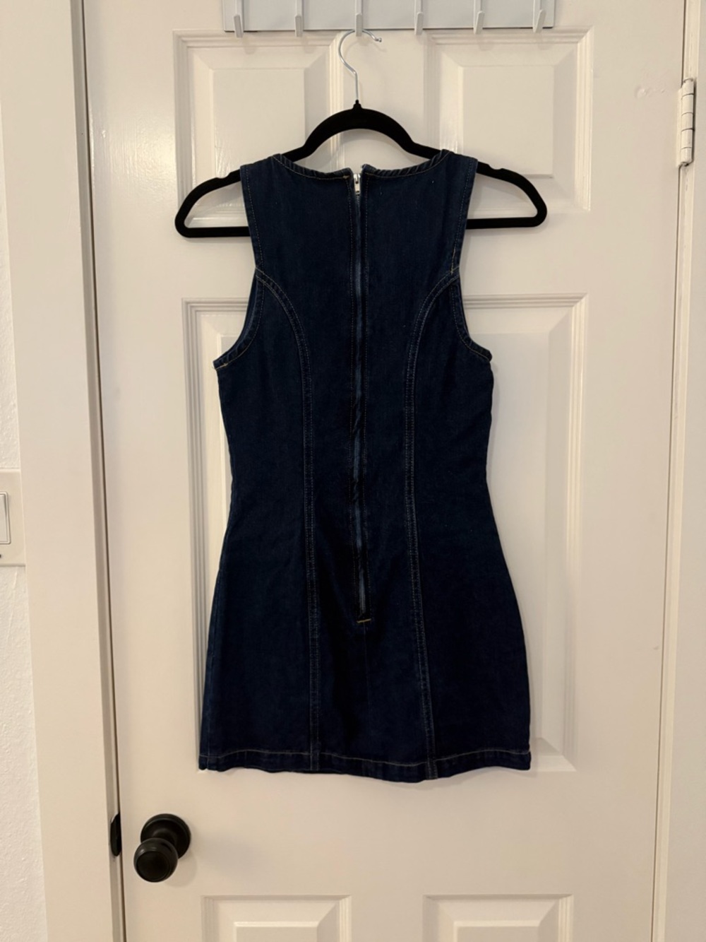Genie Mini Dress - Dark Blue Denim - Picture 4 of 5
